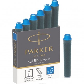 Картридж PARKER QUINK Z17 MINI синие чернила для ручек перьевых для Parker (6 шт) Картридж PARKER QUINK Z17 MINI синие чернила для ручек перьевых для Parker (6 шт)