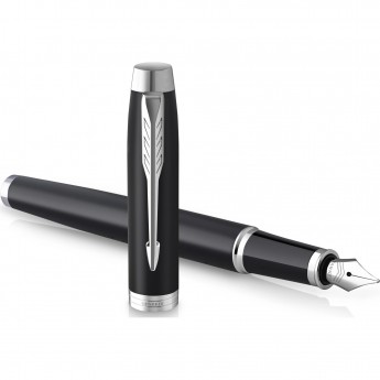 Ручка перьевая PARKER IM ESSENTIAL F319 (2143638) Matte Black CT M сталь нержавеющая